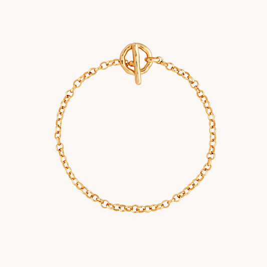 T-Bar Chain Bracelet in Gold