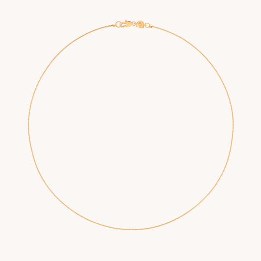 Gold-colored box chain necklace