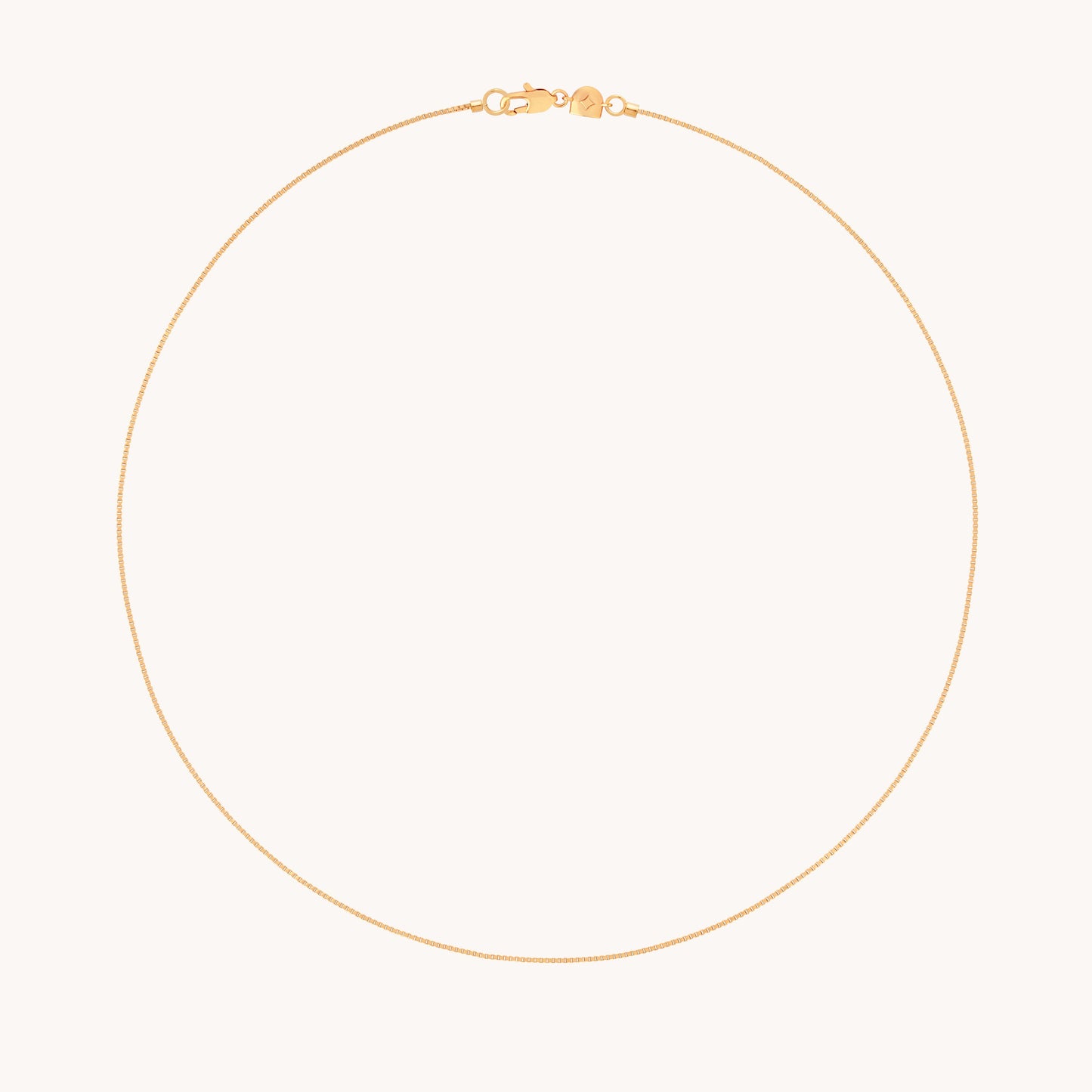 Gold-colored box chain necklace