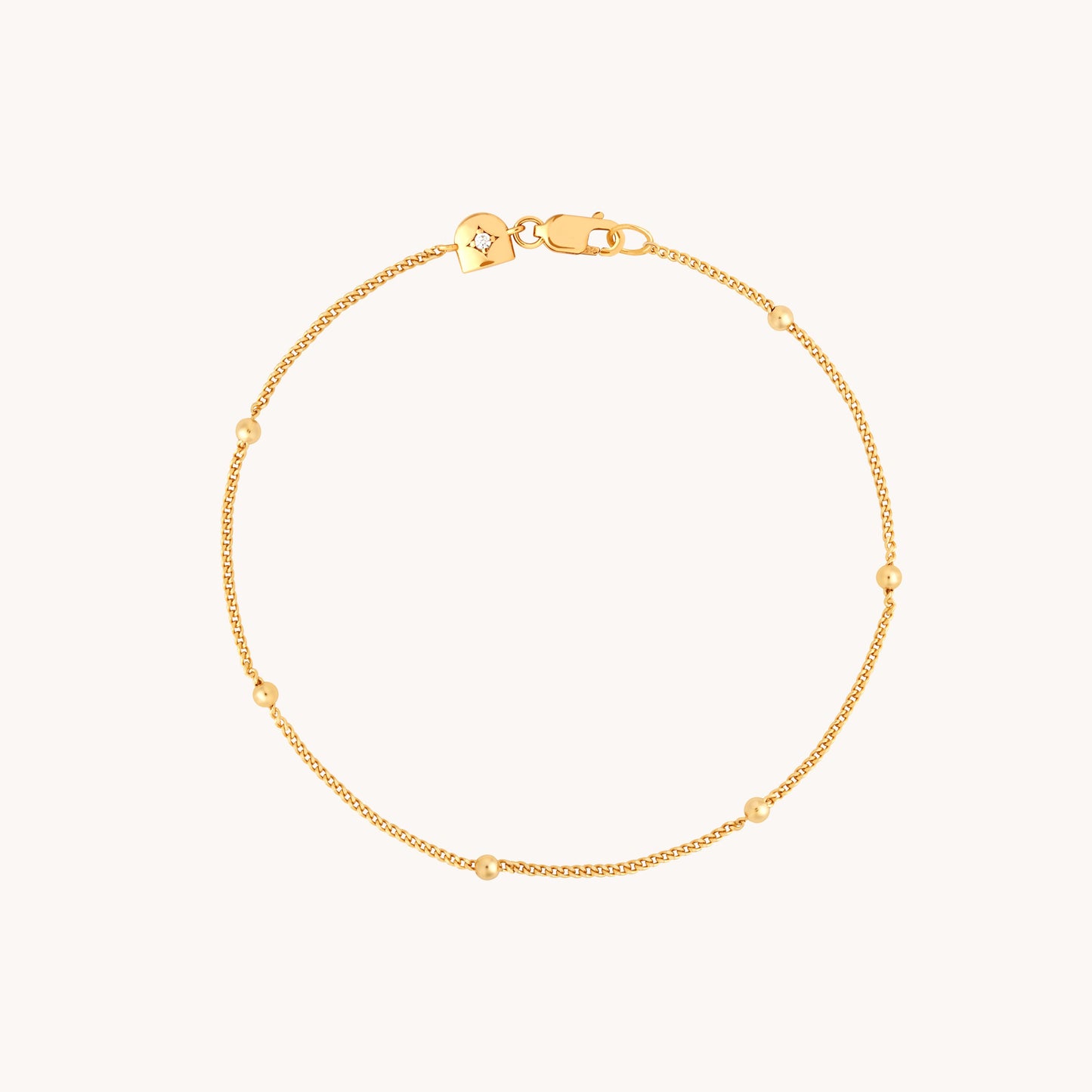 Essential gold-colored beaded bracelet