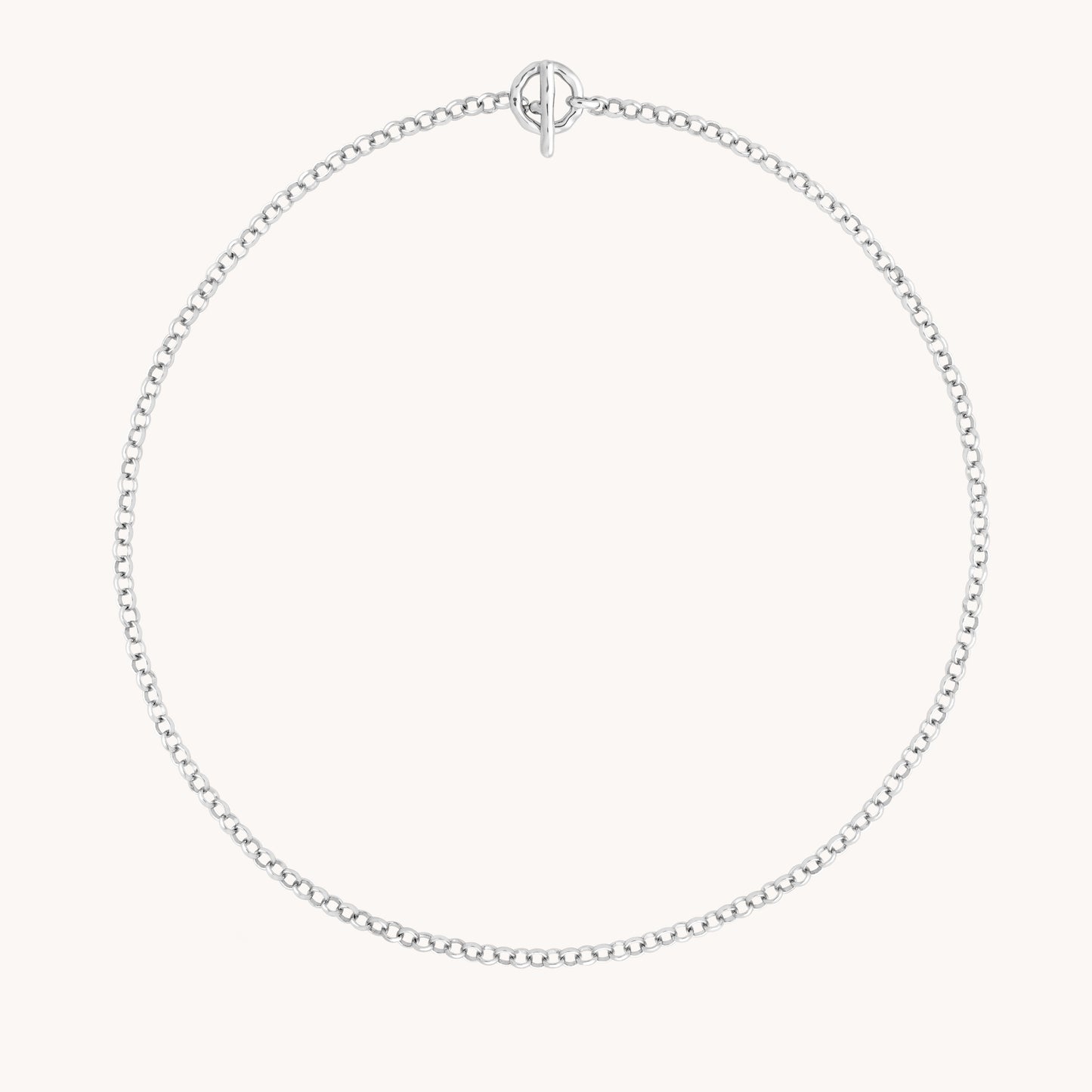 T-Bar Chain Necklace in Silver